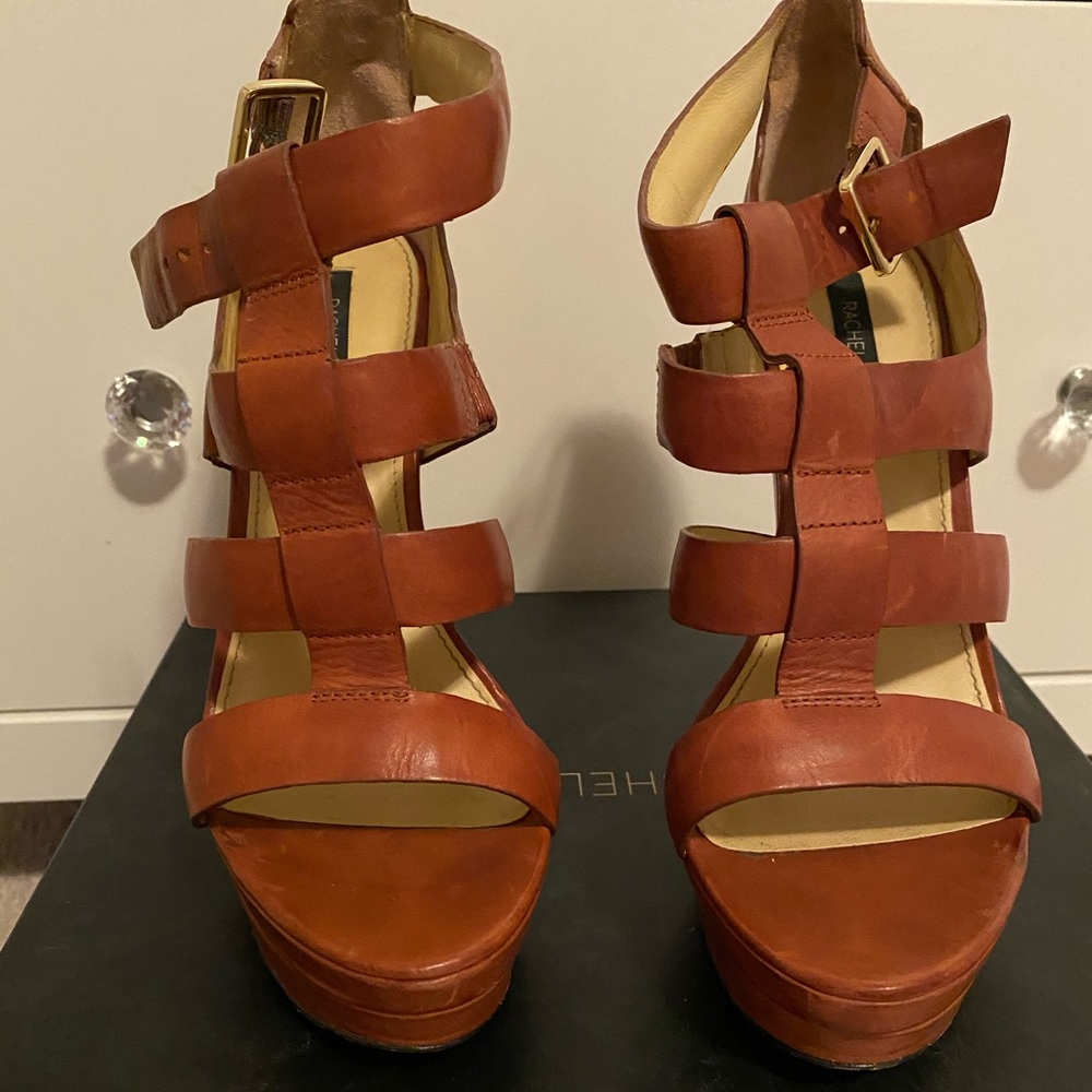 Rachel Zoe Kelsey Vachetya leather wedge